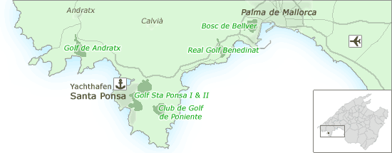 Karta Santa Ponsa, Mallorca