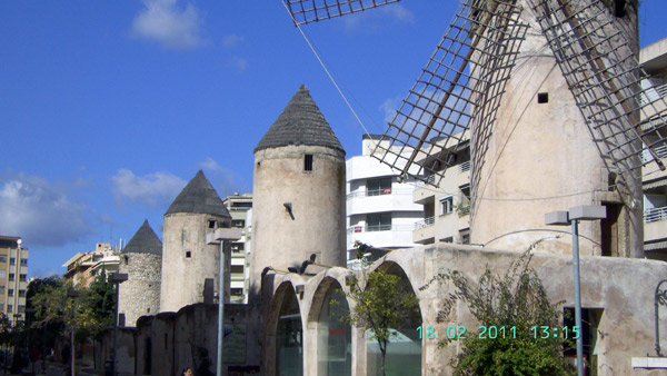 Windmühlen in Palma de Mallorca